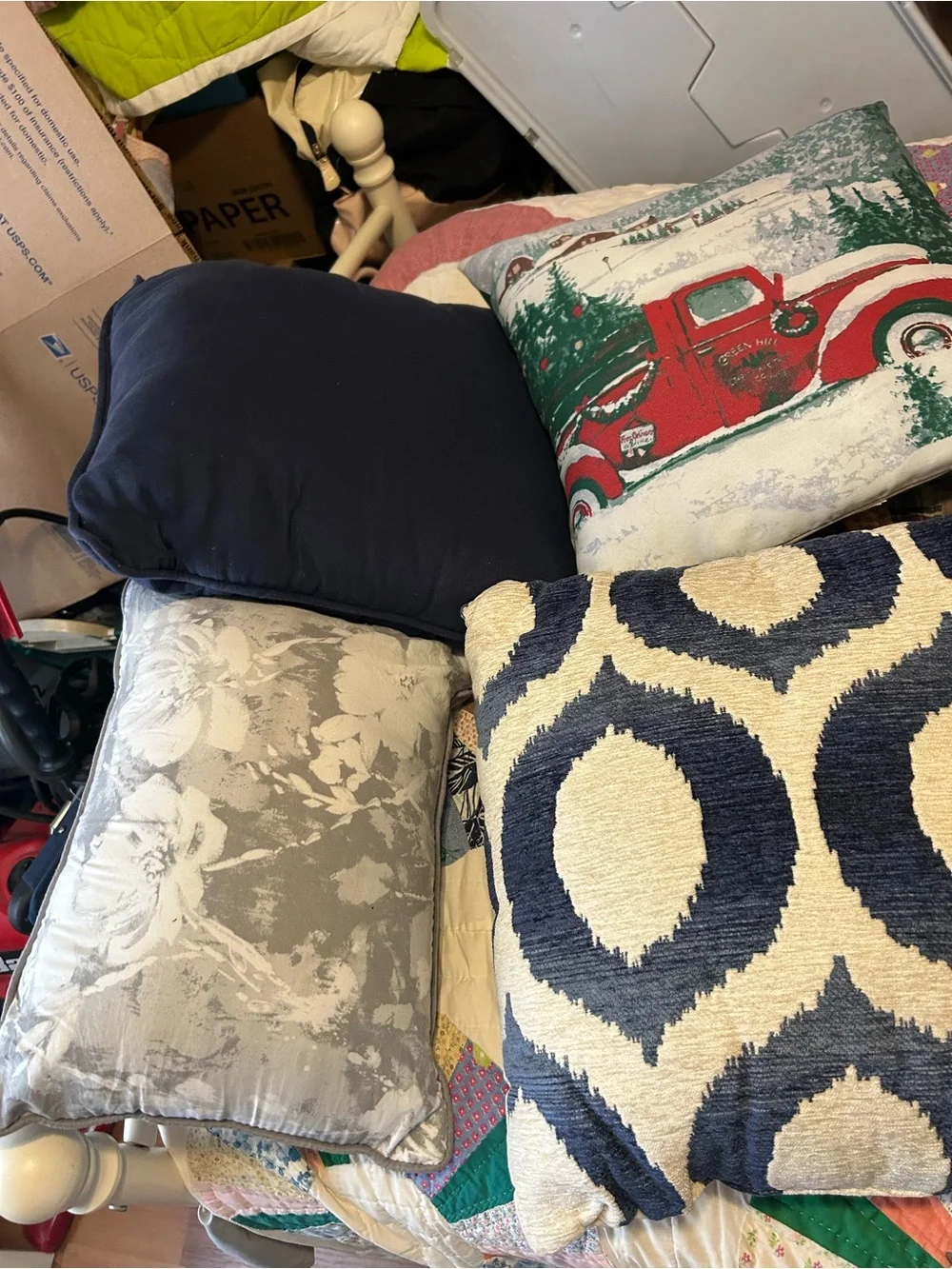 9, Navy Solid Decorative Throw Pillow - Unbranded